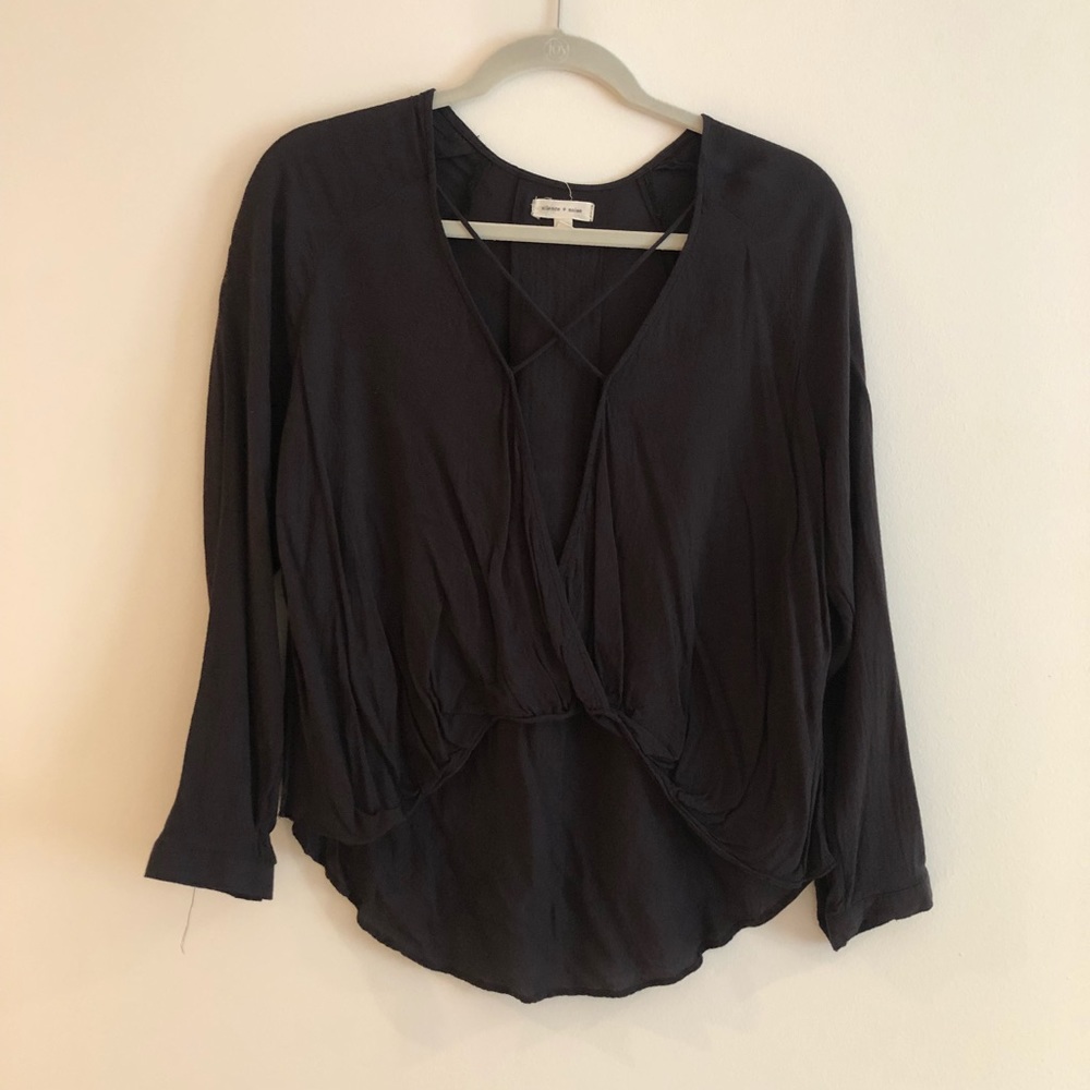 Urban Outfitters Black Long Sleeve Top Size S
